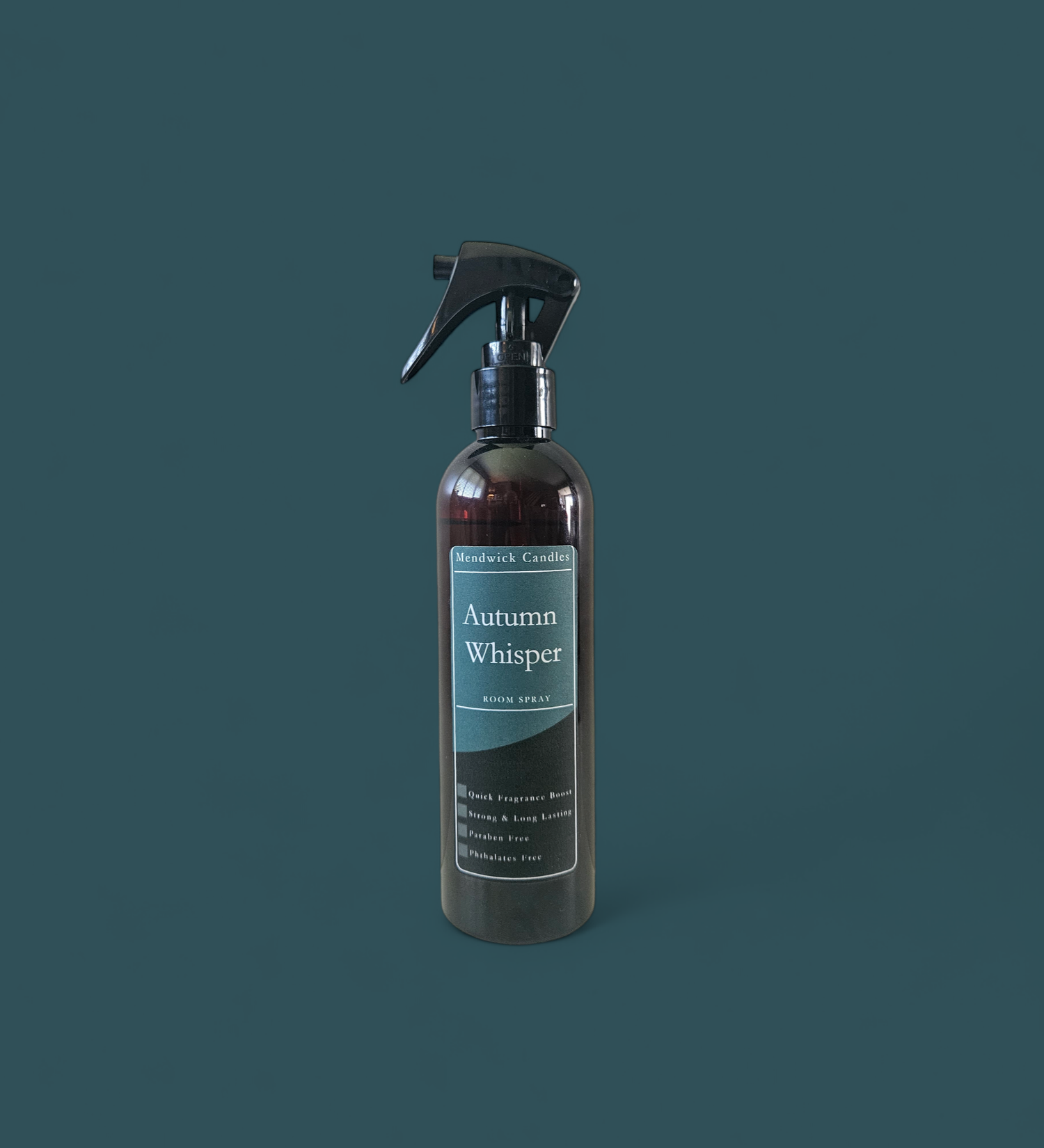 Mendwick Candles Room Sprays on Dark Green Background