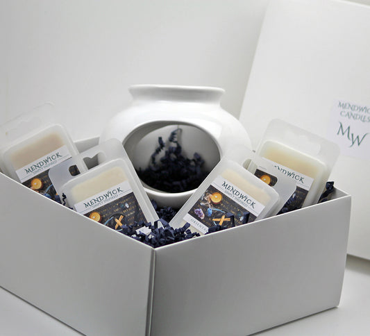 Mendwick Lecce Wax Burner Oriental Gift Set - White